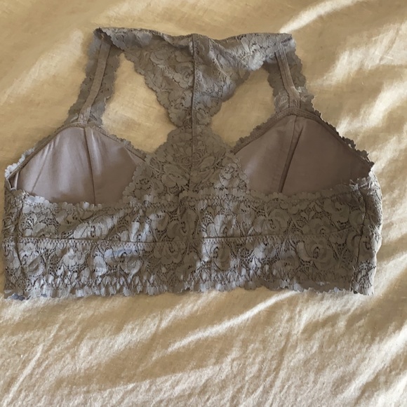 NWT grey lace bra bandeau size L - Picture 3 of 3